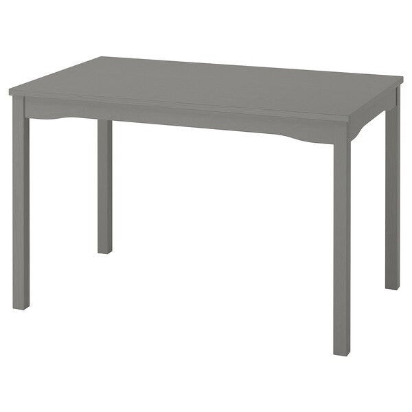 HAUGA - Table, grey/birch veneer, 118x74 cm