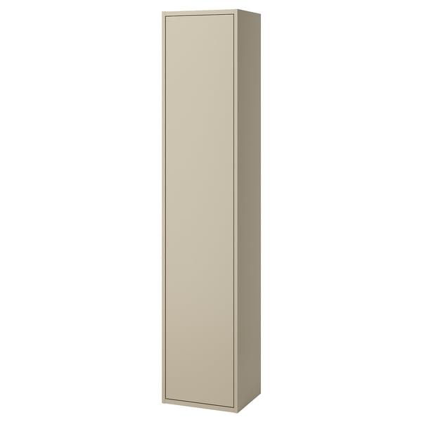 HAVBÄCK - HAVBÄCK High cabinet with door, beige, 40x35x195 cm
