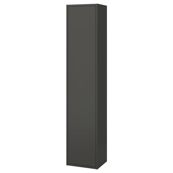 HAVBÄCK high cabinet with door, dark grey, 40x35x195 cm