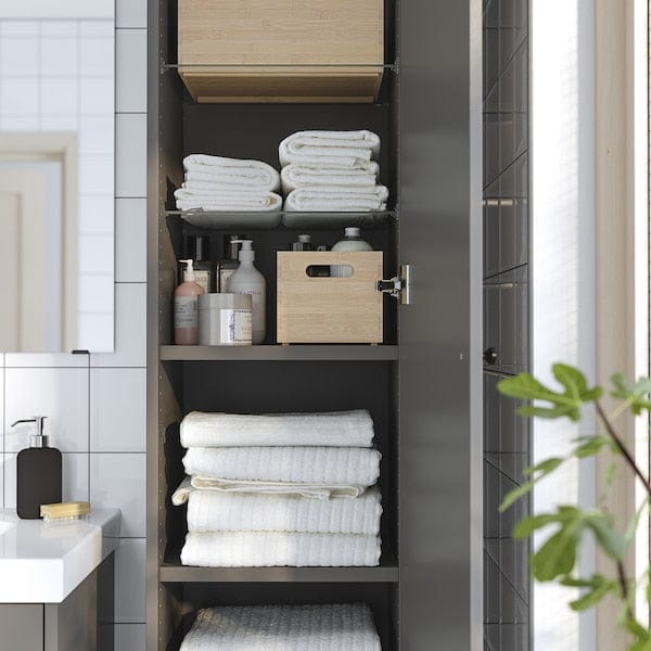 Ikea HAVBÄCK - High cabinet with door, dark grey, 40x35x195 cm