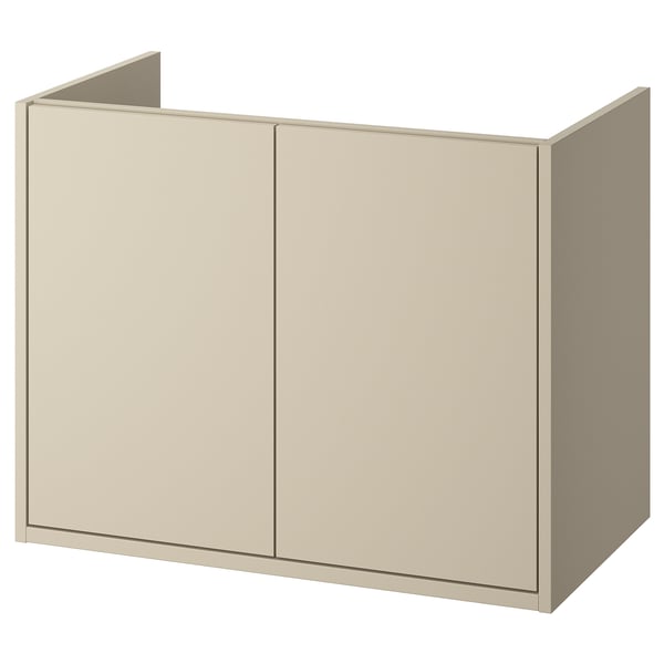 HAVBÄCK wash-stand with doors, beige, 80x48x63 cm