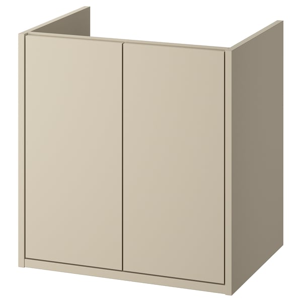 HAVBÄCK - HAVBÄCK Wash-stand with doors, beige, 60x48x63 cm