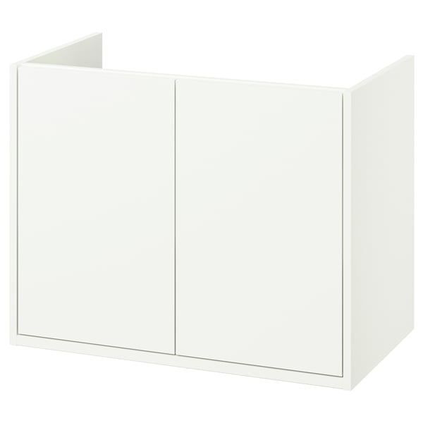 HAVBÄCK - HAVBÄCK Wash-stand with doors, white, 80x48x63 cm