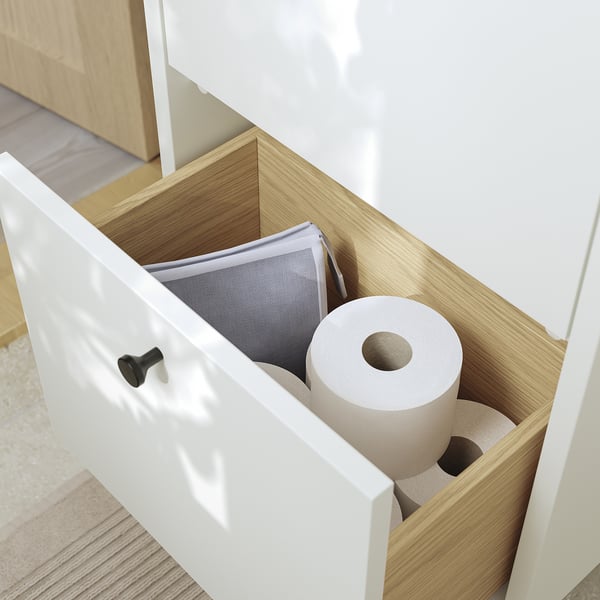 HAVBÄCK wash-stand with drawers, white, 40x33x63 cm