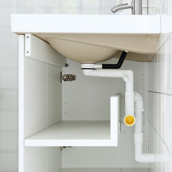 HAVBÄCK / ORRSJÖN - Washbasin/drawer unit pr/misc, beige,62x49x72 cm