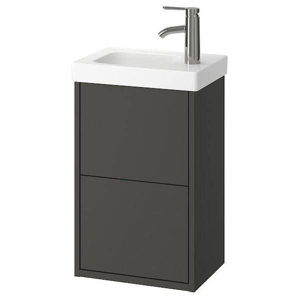 Ikea HAVBÄCK / ORRSJÖN - Washbasin/drawer/misc cabinet, dark grey,42x34x69 cm