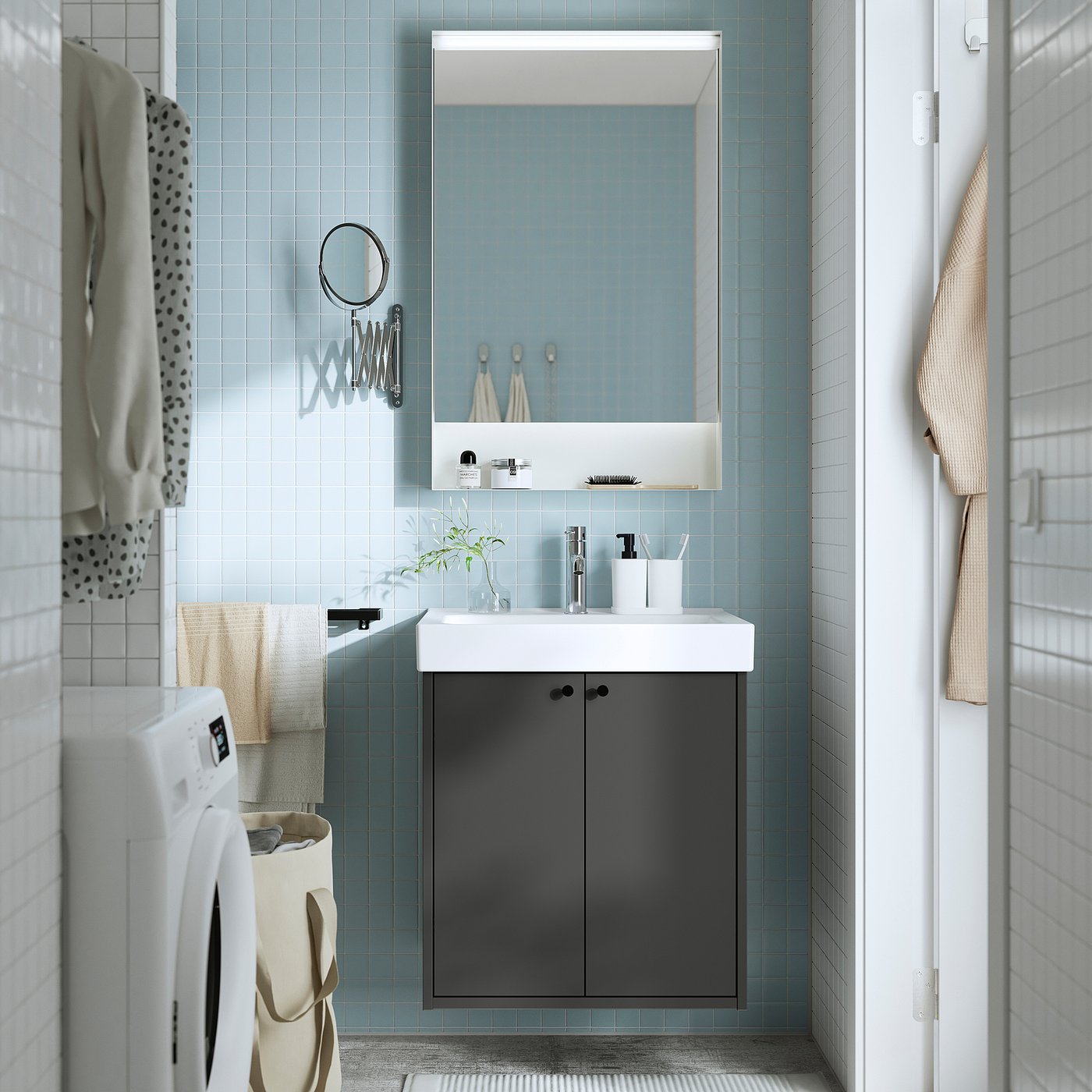 HAVBÄCK / ORRSJÖN wash-stnd w drs/deep wash-basin, 62.4x72.0x49.4 cm
