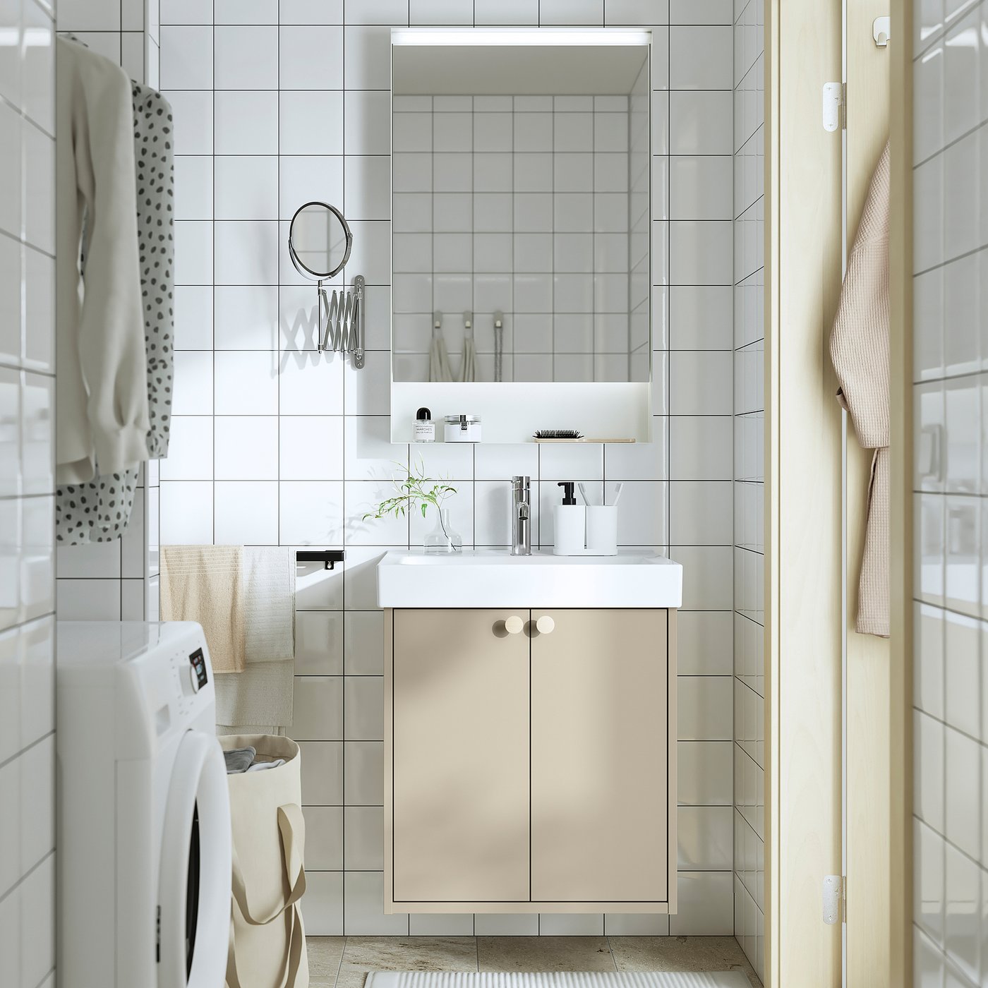 HAVBÄCK / ORRSJÖN wash-stnd w drs/deep wash-basin, 62.4x72.0x49.4 cm