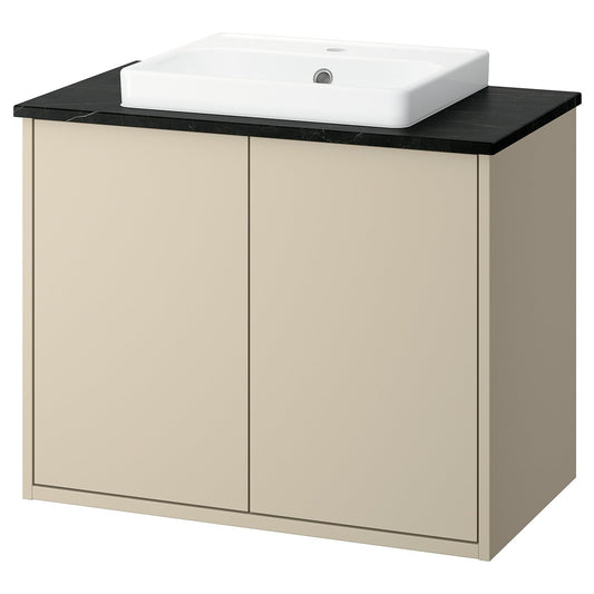 HAVBÄCK / ORRSJÖN wash-stnd w doors/wash-basin, 82.0x71.0x49.0 cm