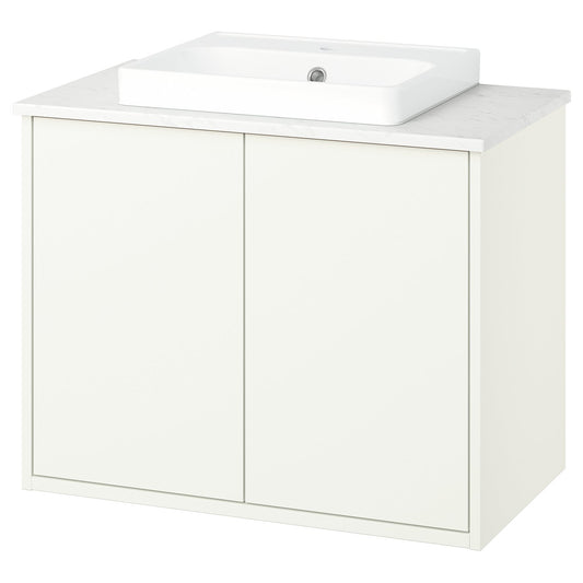 HAVBÄCK / ORRSJÖN wash-stnd w doors/wash-basin, 82.0x71.0x49.0 cm