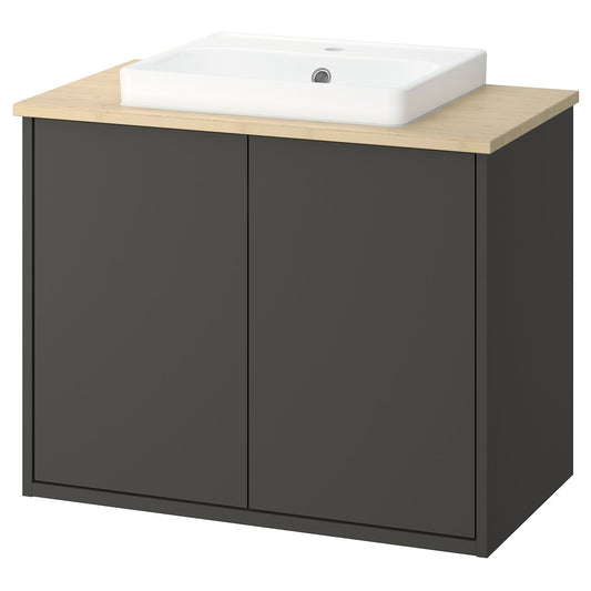 HAVBÄCK / ORRSJÖN wash-stnd w doors/wash-basin, 82.0x71.0x49.0 cm