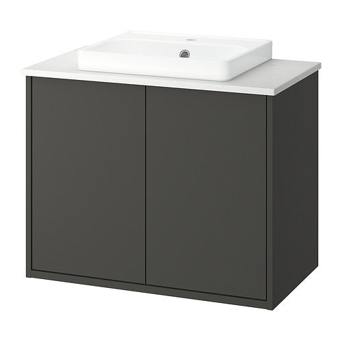 HAVBÄCK / ORRSJÖN wash-stnd w doors/wash-basin, 82.0x71.0x49.0 cm
