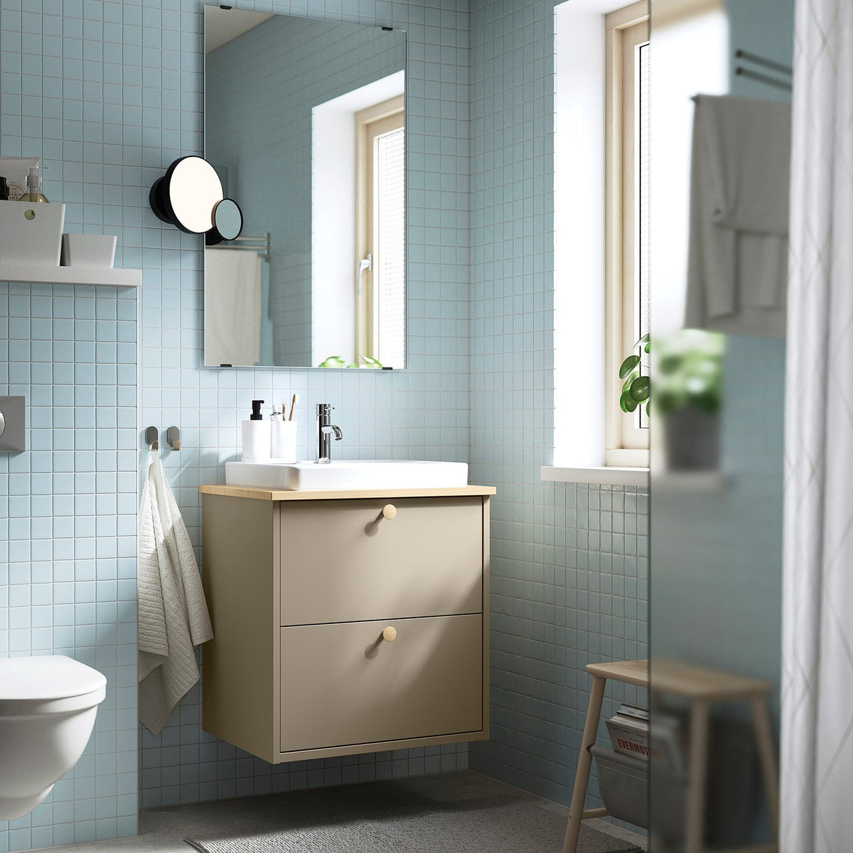 HAVBÄCK / ORRSJÖN wash-stnd w drawers/wash-basin, 62.0x71.0x49.0 cm