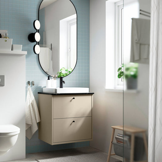 HAVBÄCK / ORRSJÖN wash-stnd w drawers/wash-basin, 62.0x71.0x49.0 cm