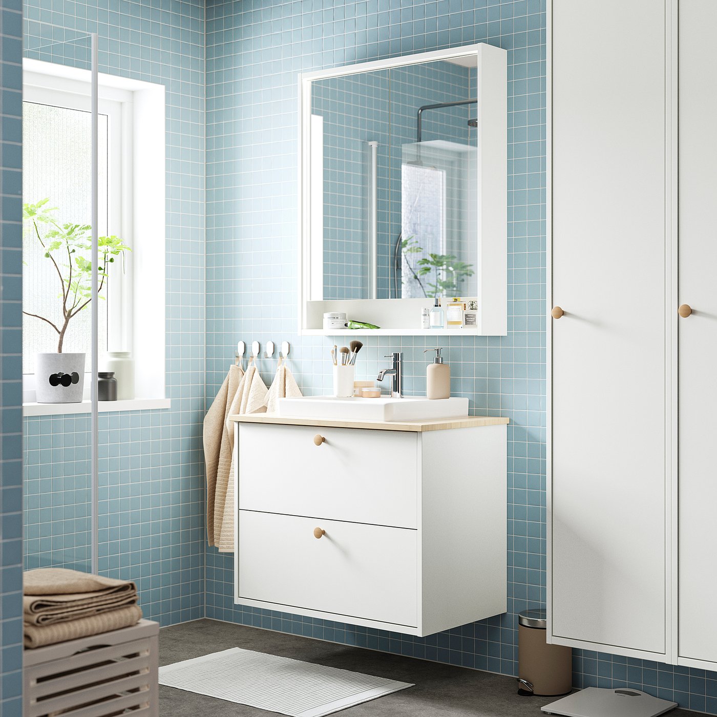 HAVBÄCK / ORRSJÖN wash-stnd w drawers/wash-basin, 82.0x71.0x49.0 cm