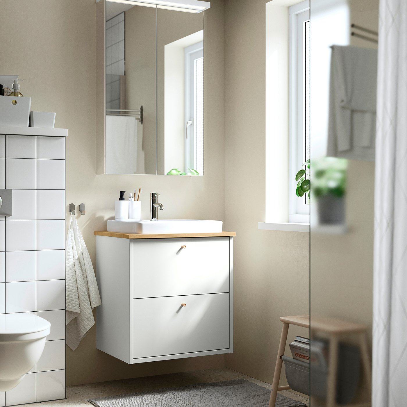 HAVBÄCK / ORRSJÖN wash-stnd w drawers/wash-basin, 62.0x71.0x49.0 cm