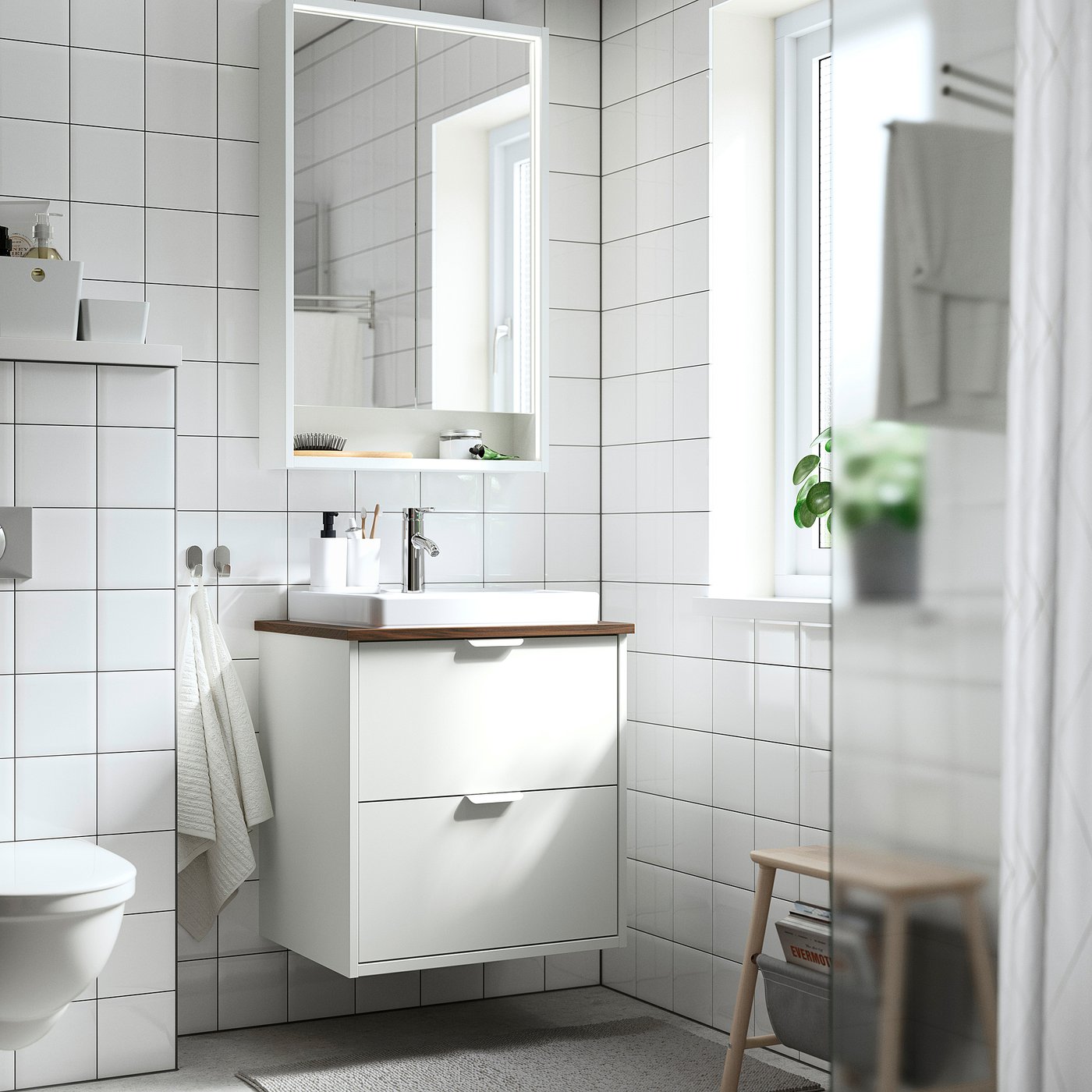 HAVBÄCK / ORRSJÖN wash-stnd w drawers/wash-basin, 62.0x71.0x49.0 cm