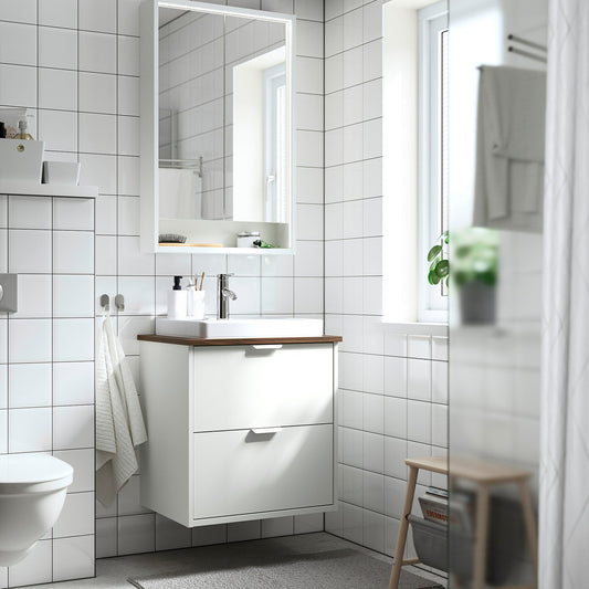 HAVBÄCK / ORRSJÖN wash-stnd w drawers/wash-basin, 62.0x71.0x49.0 cm