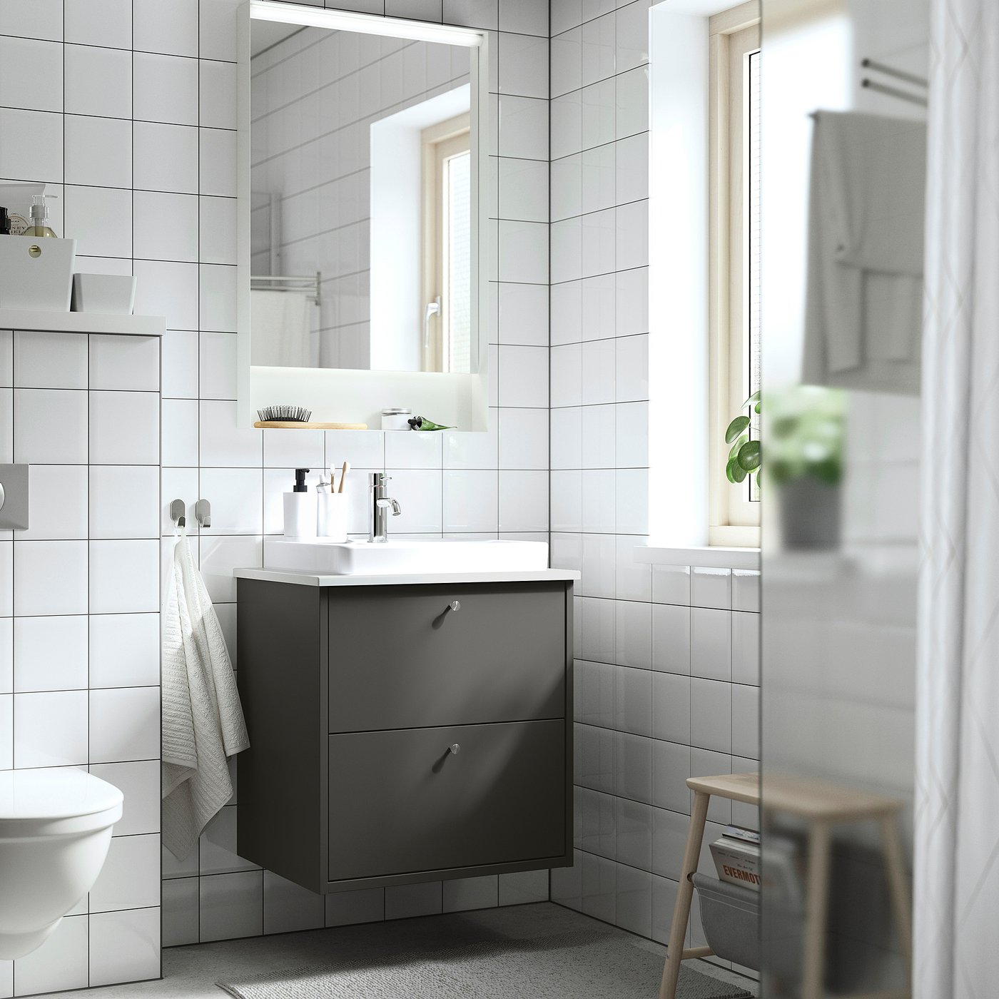 HAVBÄCK / ORRSJÖN wash-stnd w drawers/wash-basin, 62.0x71.0x49.0 cm