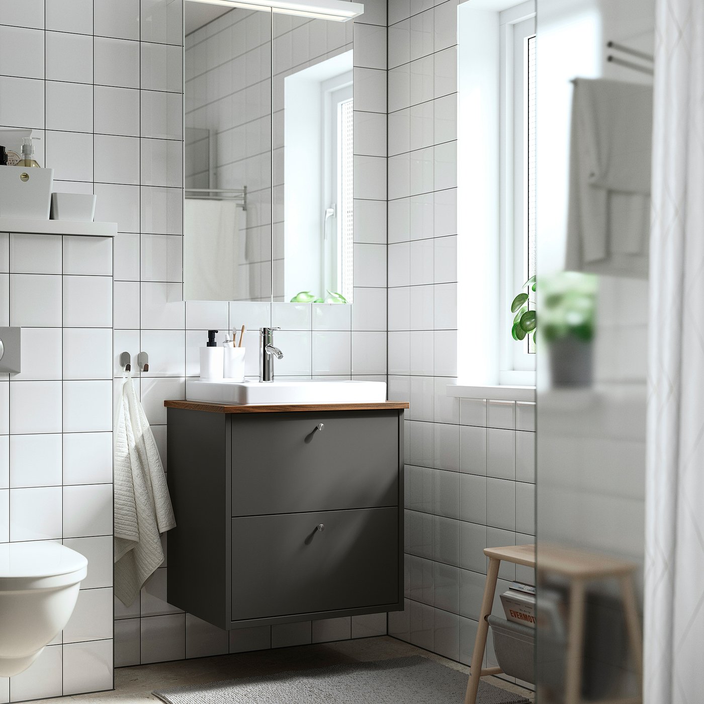 HAVBÄCK / ORRSJÖN wash-stnd w drawers/wash-basin, 62.0x71.0x49.0 cm