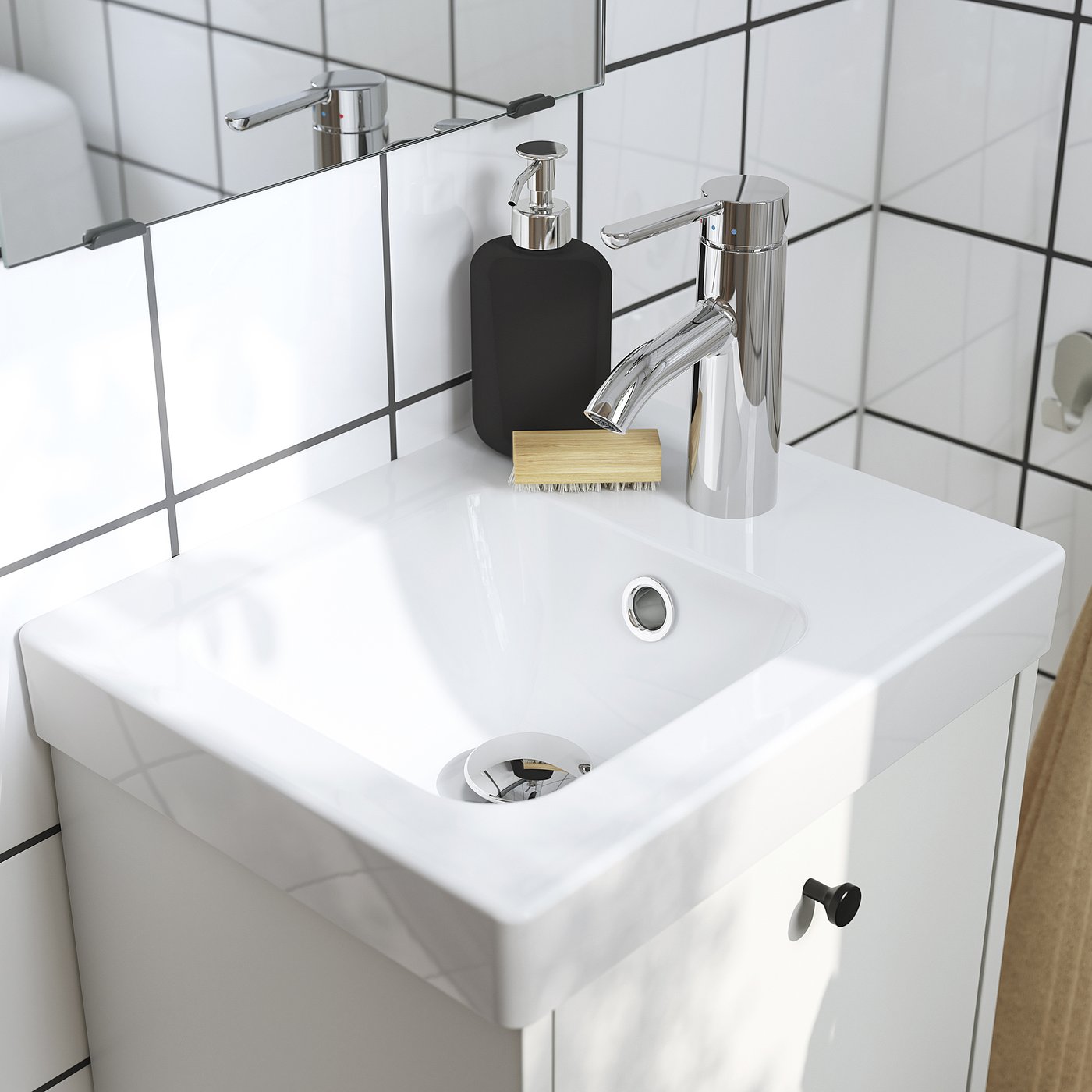 HAVBÄCK / ORRSJÖN wash-stnd w drawers/wash-basin, 42.3x68.8x33.7 cm