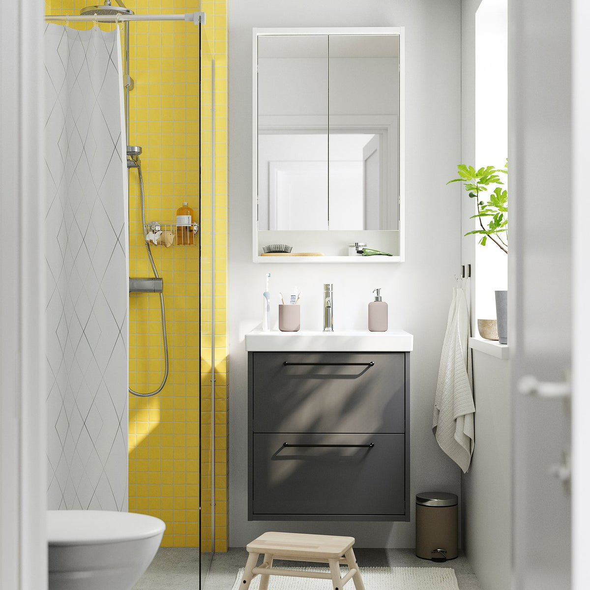 HAVBÄCK / ORRSJÖN wash-stnd w drawers/wash-basin, 62.3x69.2x49.4 cm