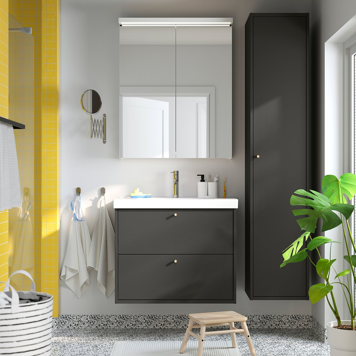 HAVBÄCK / ORRSJÖN wash-stnd w drawers/wash-basin, 82.3x69.2x49.4 cm