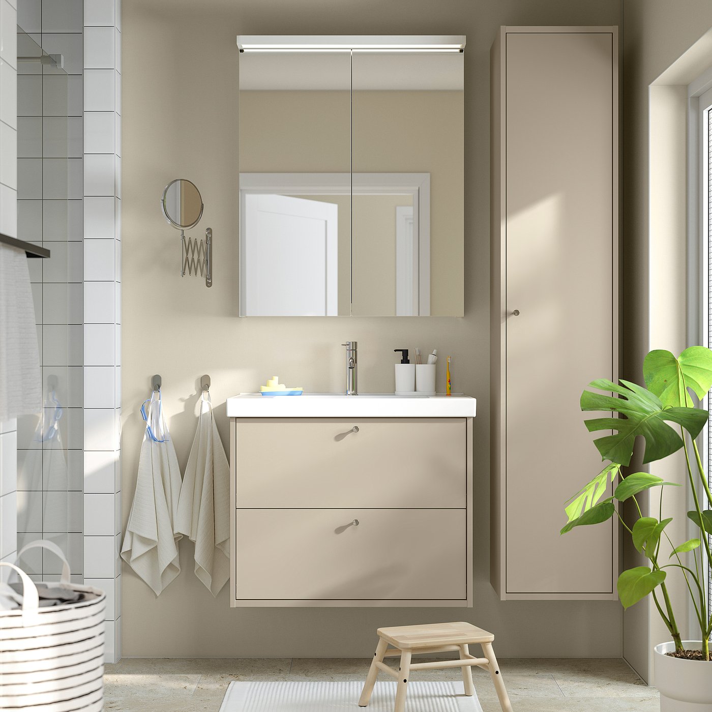 HAVBÄCK / ORRSJÖN wash-stnd w drawers/wash-basin, 82.3x69.2x49.4 cm