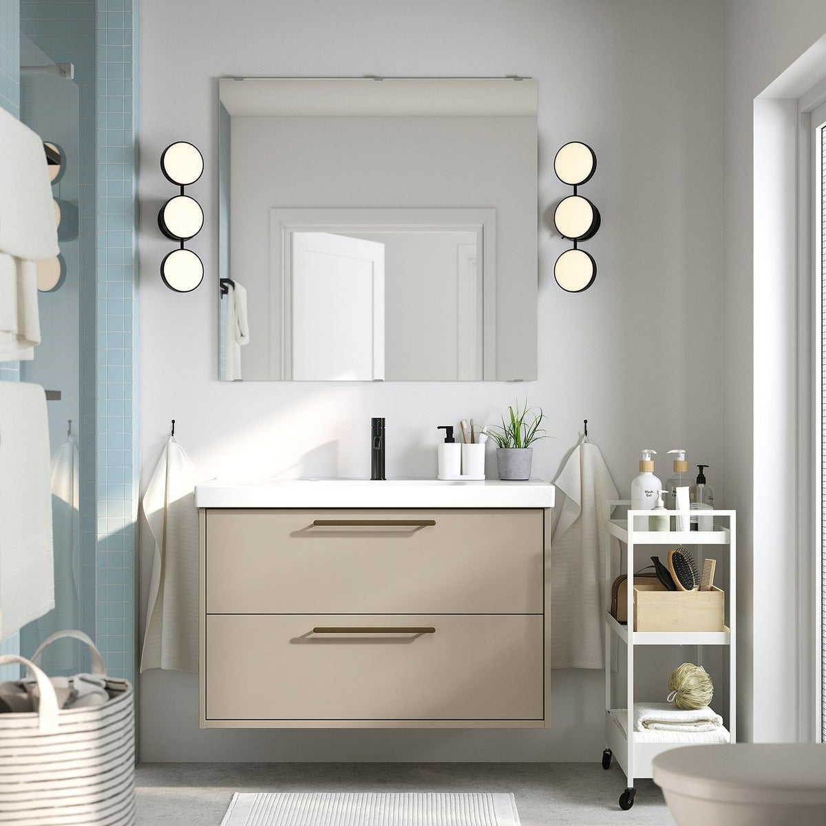 HAVBÄCK / ORRSJÖN wash-stnd w drawers/wash-basin, 102.3x69.2x49.4 cm
