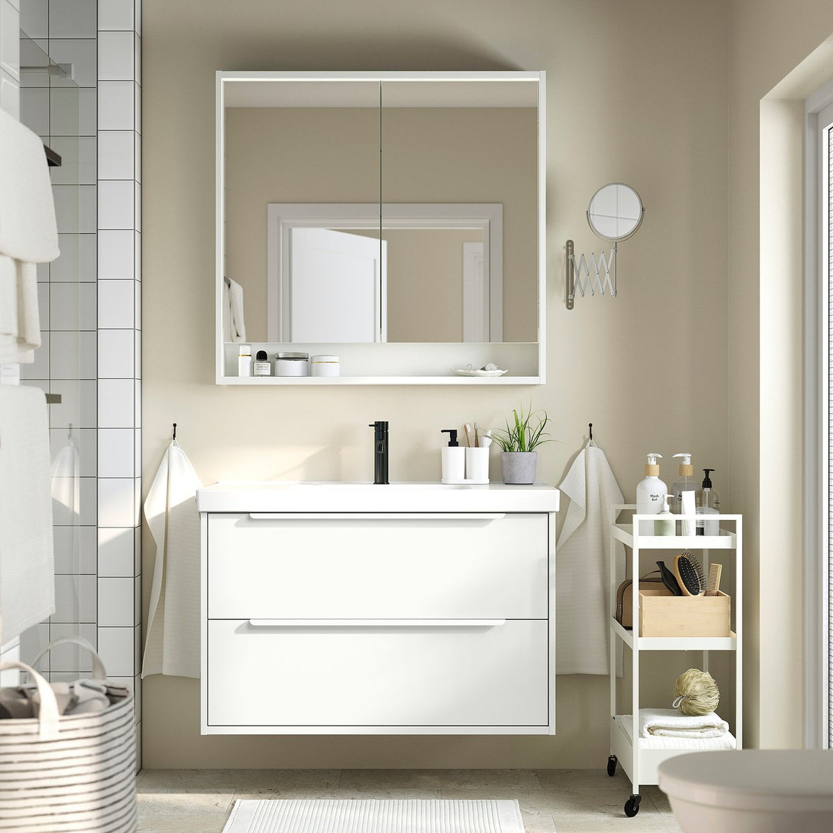 HAVBÄCK / ORRSJÖN wash-stnd w drawers/wash-basin, 102.3x69.2x49.4 cm