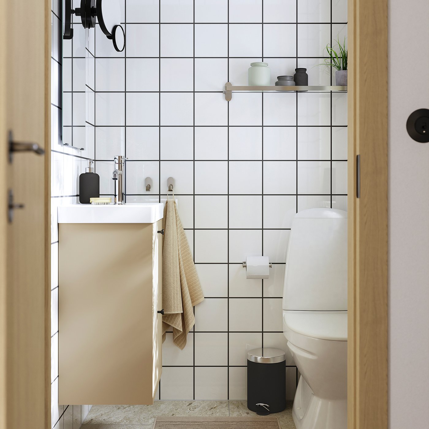 HAVBÄCK / ORRSJÖN wash-stnd w drawers/wash-basin, 42.3x68.8x33.7 cm