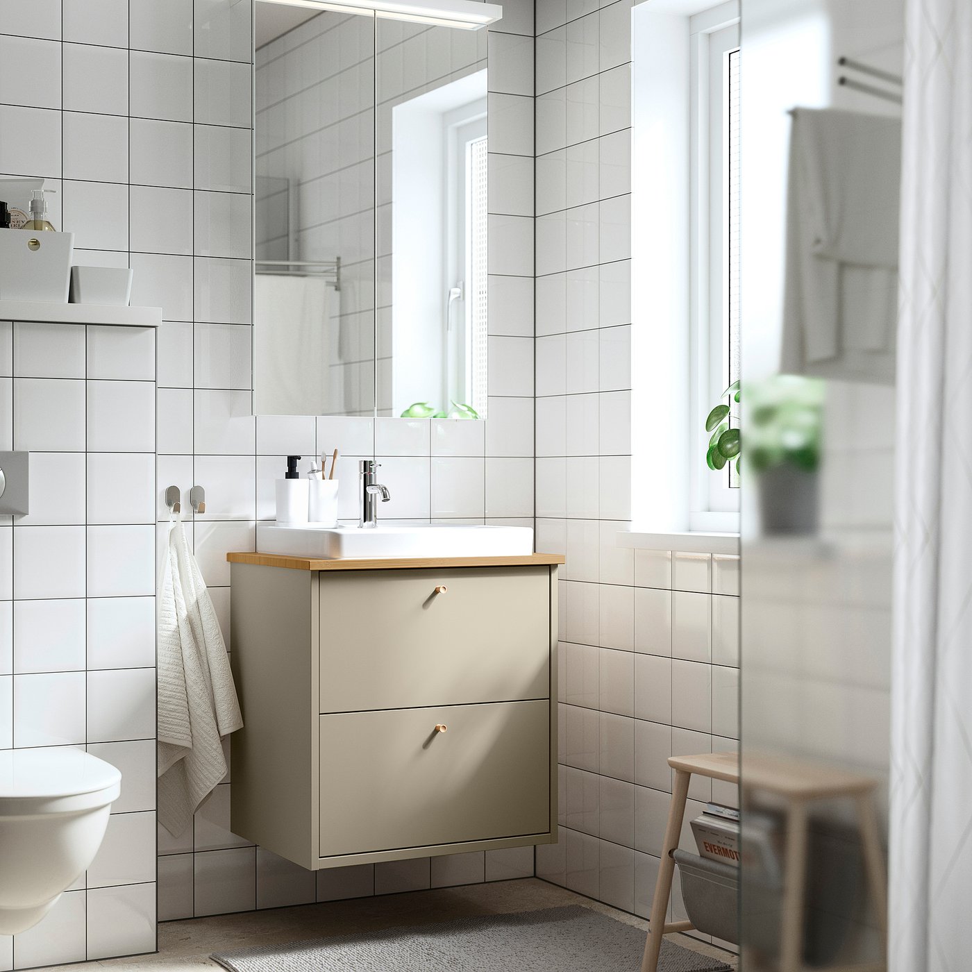 HAVBÄCK / ORRSJÖN wash-stnd w drawers/wash-basin, 62.0x71.0x49.0 cm