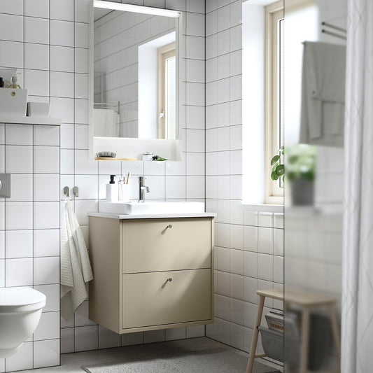 HAVBÄCK / ORRSJÖN wash-stnd w drawers/wash-basin, 62.0x71.0x49.0 cm