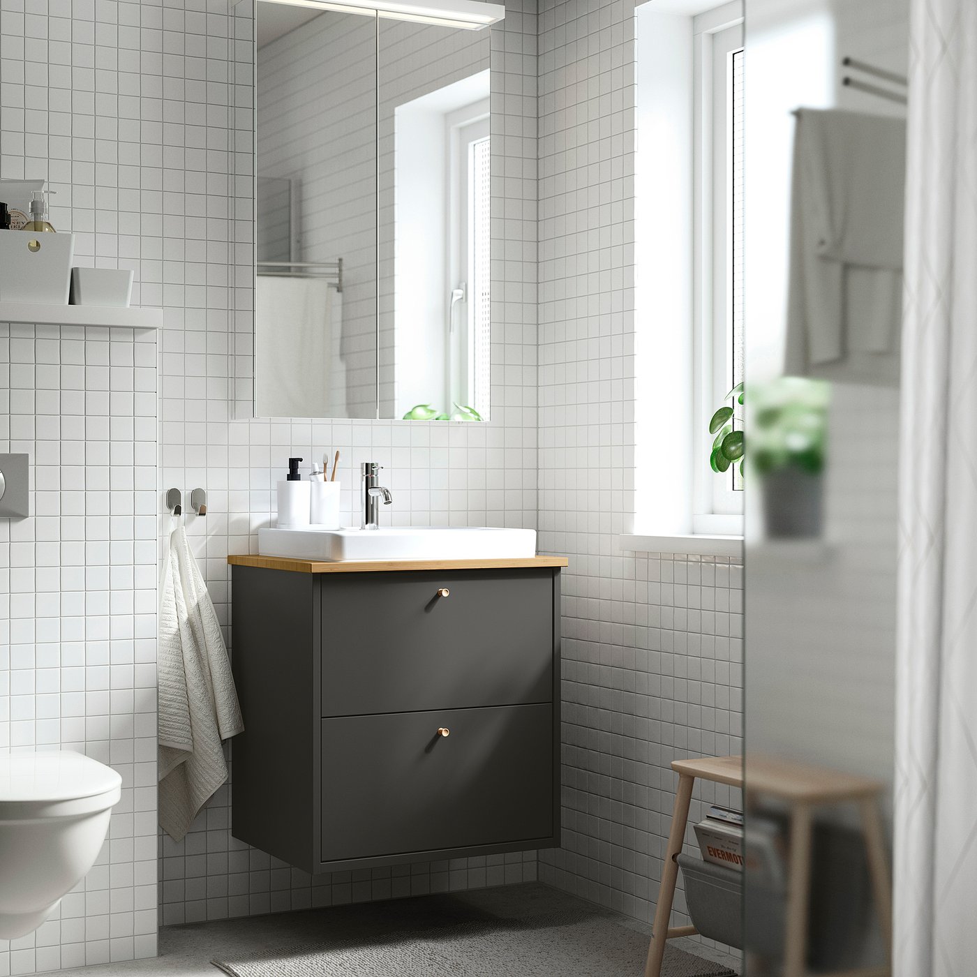 HAVBÄCK / ORRSJÖN wash-stnd w drawers/wash-basin, 62.0x71.0x49.0 cm