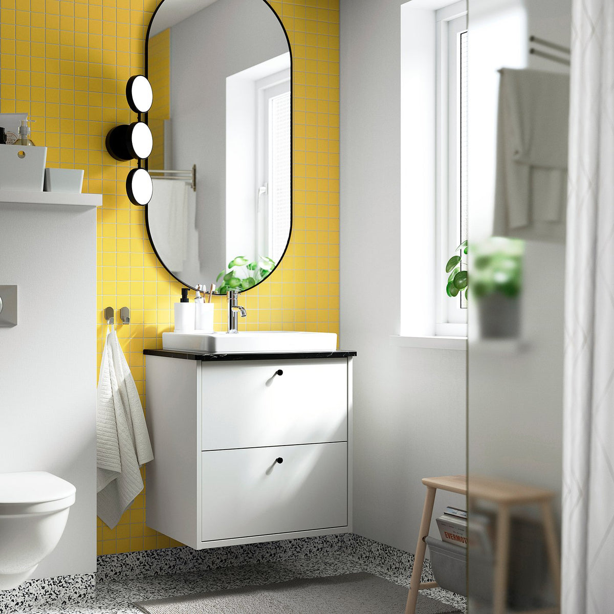 HAVBÄCK / ORRSJÖN wash-stnd w drawers/wash-basin, 62.0x71.0x49.0 cm