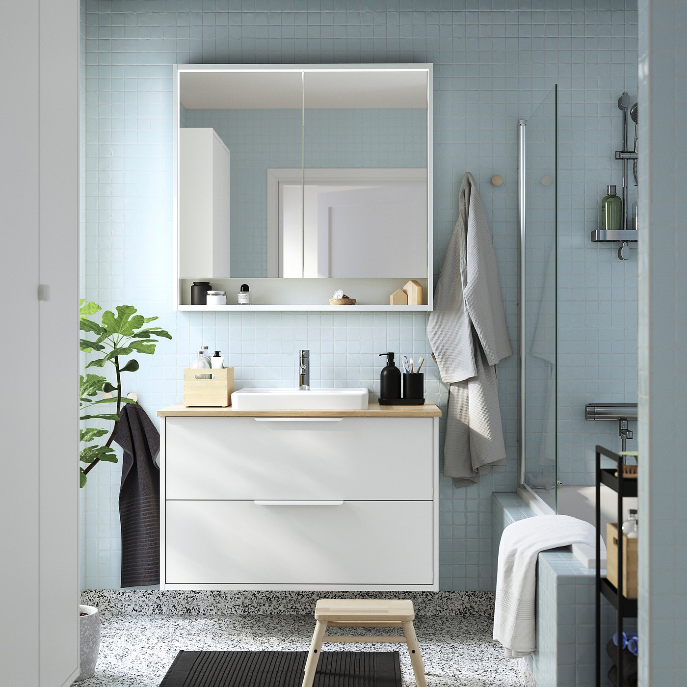 HAVBÄCK / ORRSJÖN wash-stnd w drawers/wash-basin, 102.0x71.0x49.0 cm