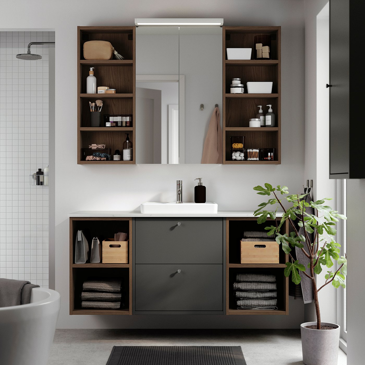 HAVBÄCK / ORRSJÖN wash-stand/wash-basin, 142.0x71.0x49.0 cm