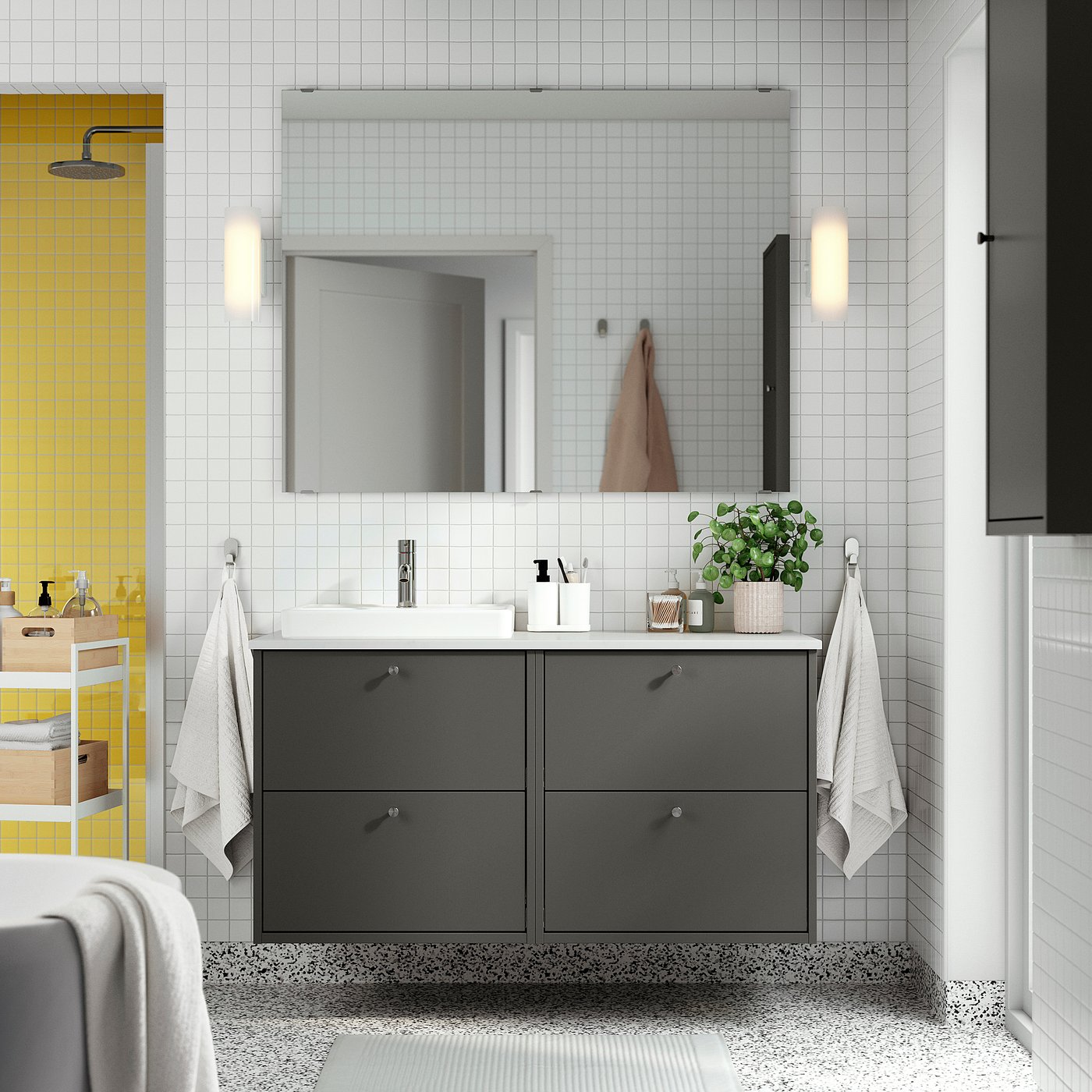 HAVBÄCK / ORRSJÖN wash-stand/wash-basin, 122.0x71.0x49.0 cm