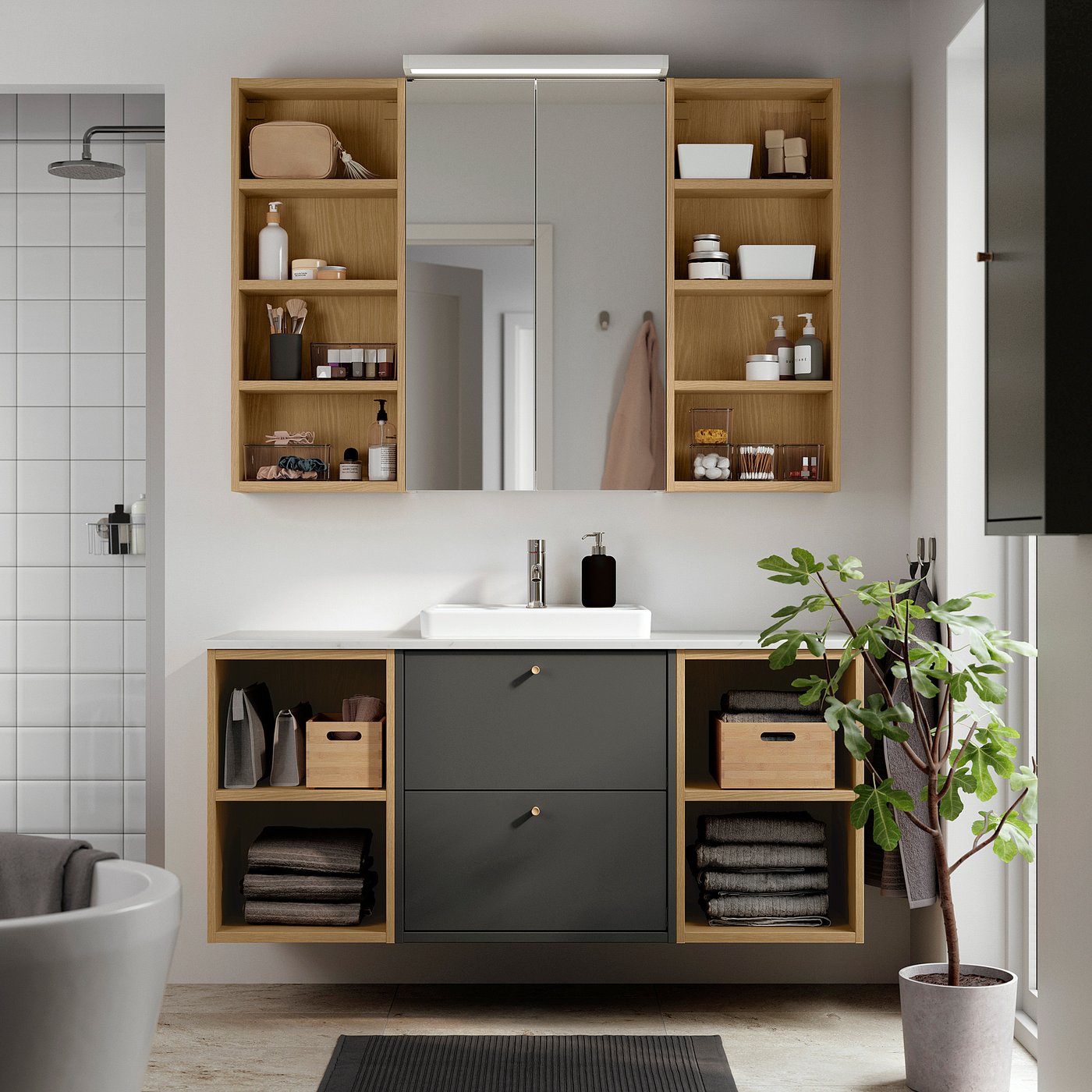 HAVBÄCK / ORRSJÖN wash-stand/wash-basin, 142.0x71.0x49.0 cm