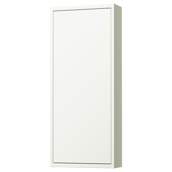 HAVBÄCK wall cabinet with door, white, 40x15x95 cm