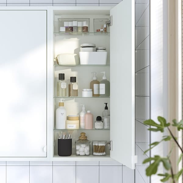 Ikea HAVBÄCK - Wall cabinet with door, white, 40x15x95 cm
