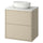 HAVBÄCK / VINDELÄLVEN wash-stnd w drawers/wash-basin, beige/white marble effect, 62x49x77 cm