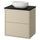 HAVBÄCK / VINDELÄLVEN wash-stnd w drawers/wash-basin, beige/black marble effect, 62x49x77 cm