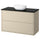 HAVBÄCK / VINDELÄLVEN wash-stnd w drawers/wash-basin, beige/black marble effect, 102x49x77 cm