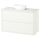 HAVBÄCK / VINDELÄLVEN wash-stnd w drawers/wash-basin, white/white marble effect, 102x49x77 cm