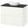 HAVBÄCK / VINDELÄLVEN wash-stnd w drawers/wash-basin, white/black marble effect, 82x49x77 cm