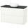 HAVBÄCK / VINDELÄLVEN wash-stnd w drawers/wash-basin, white/black marble effect, 102x49x77 cm
