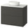 HAVBÄCK / VINDELÄLVEN wash-stnd w drawers/wash-basin, dark grey/white marble effect, 82x49x77 cm