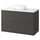 HAVBÄCK / VINDELÄLVEN wash-stnd w drawers/wash-basin, dark grey/white marble effect, 102x49x77 cm