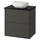 HAVBÄCK / VINDELÄLVEN wash-stnd w drawers/wash-basin, dark grey/black marble effect, 62x49x77 cm